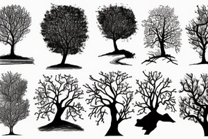 Tree and river tattoo idea