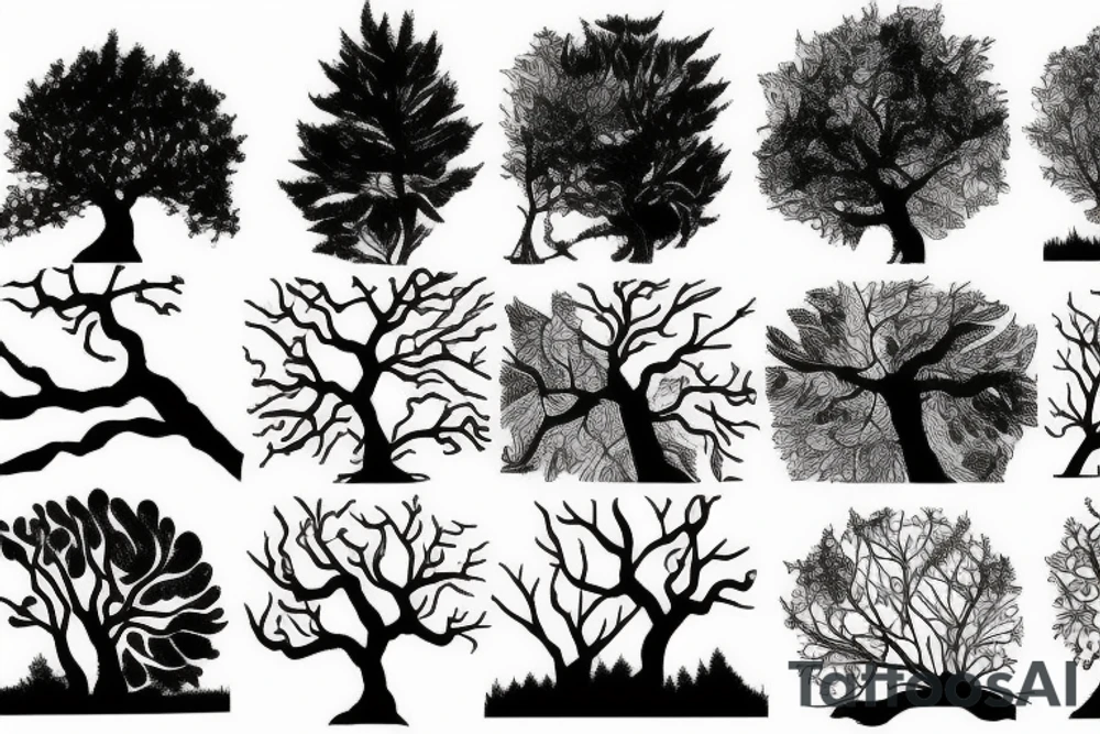 Tree and river tattoo idea