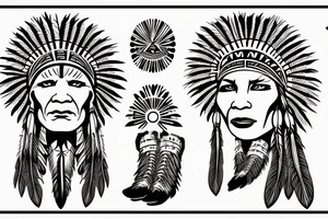 Native Indian with Mandela tattoo idea