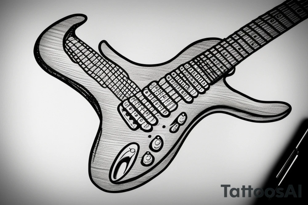 a fender stratocaster tattoo idea