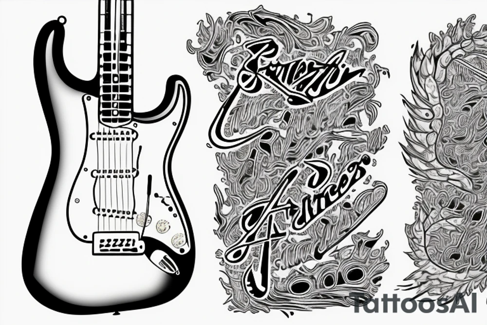 a fender stratocaster tattoo idea