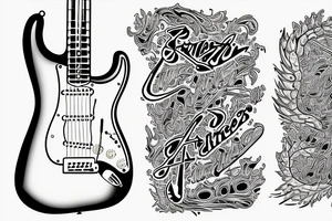 a fender stratocaster tattoo idea