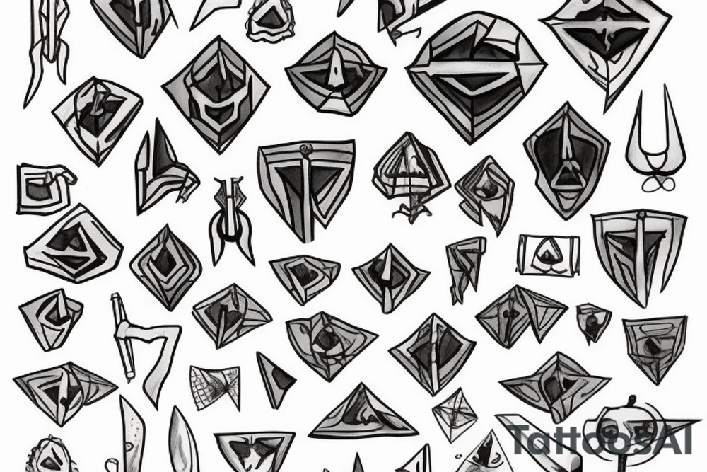 Kunai with Violets tattoo idea