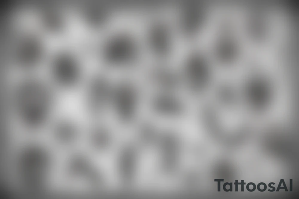 Dagger with Violets tattoo idea