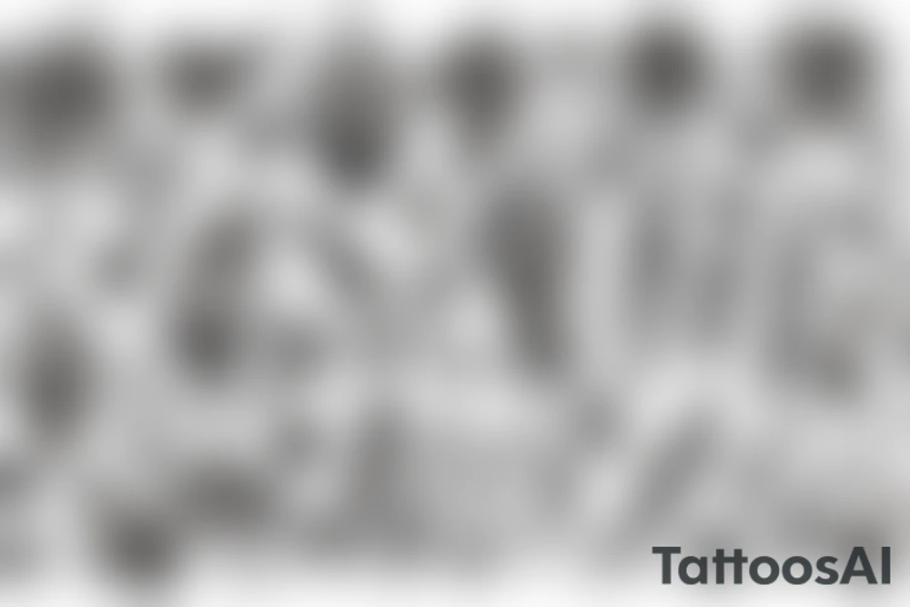 Dagger with flowers tattoo idea