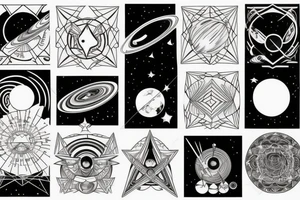 Astraunat in space with saturn tattoo idea