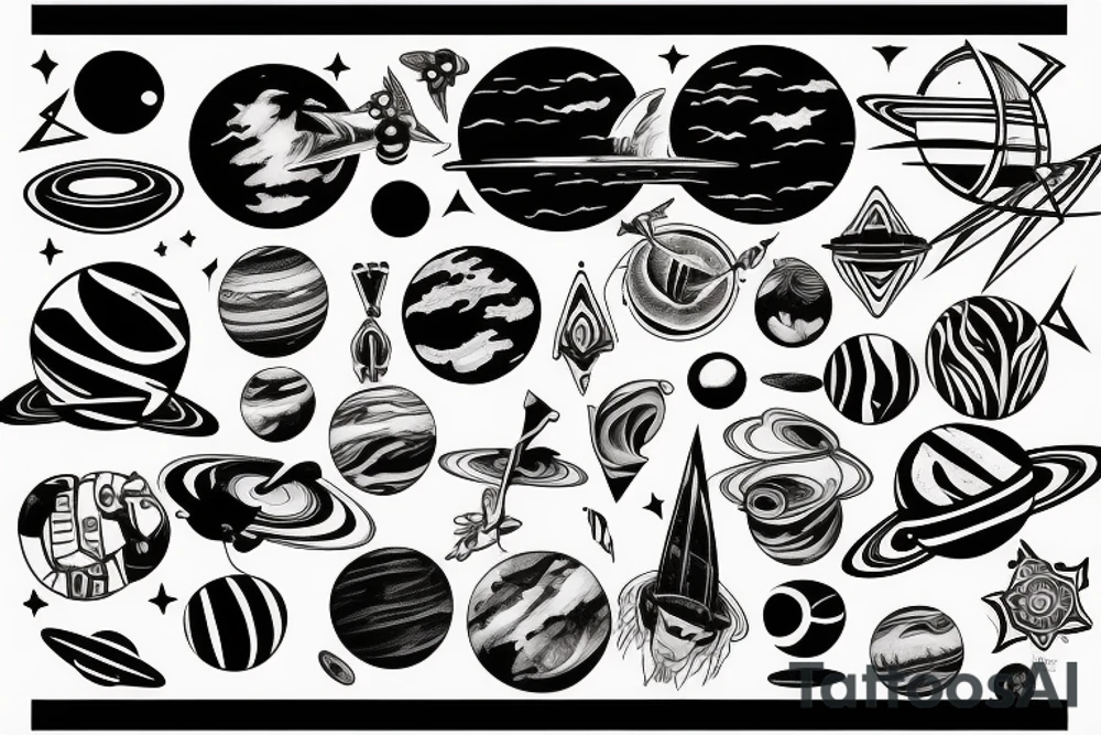 The planet saturn tattoo idea