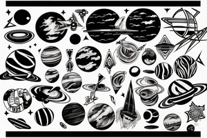The planet saturn tattoo idea