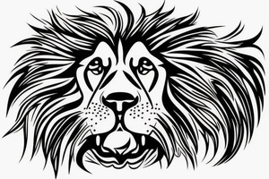 lion in the dog mouth tattoo idea