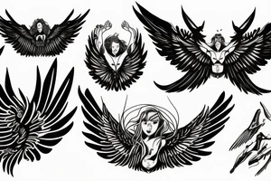 icarus wings falling tattoo idea