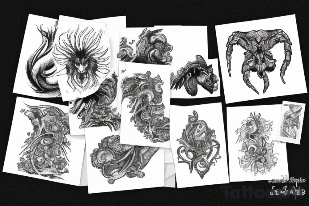 aries and scorpio tattoo idea