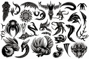 aries and scorpio tattoo idea
