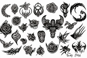 aries and scorpio star signs tattoo idea