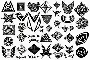 aries and scorpio star signs
geometric shapes tattoo idea