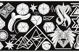 aries and scorpio star signs
geometric shapes tattoo idea