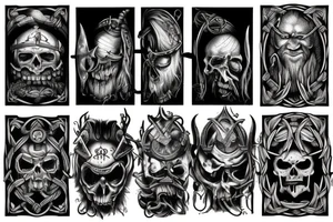 Horror, harmony, vikings tattoo idea