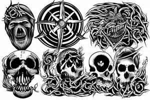 Horror, harmony, vikings tattoo idea