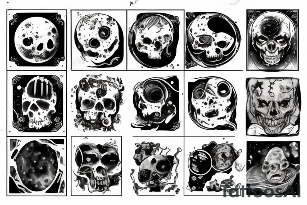 Space, planets, horror tattoo idea