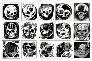 Space, planets, horror tattoo idea