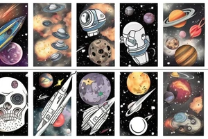Space, planets tattoo idea