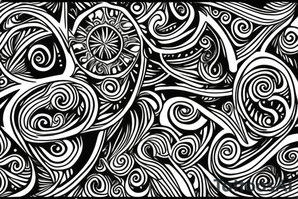Da Vinci combined with tribal tattoo idea