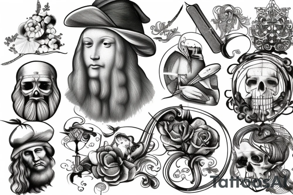 Leonardo Da Vinci tattoo idea