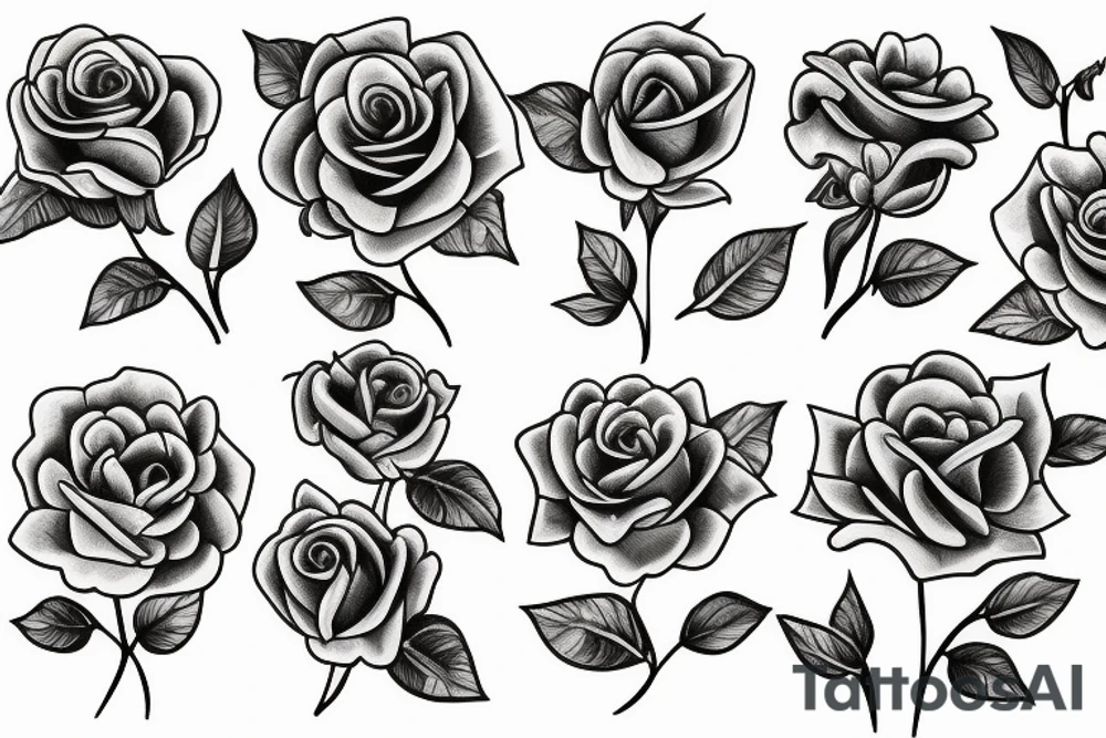 Bunch of roses tattoo idea