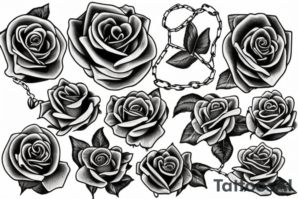 roses & chains tattoo idea