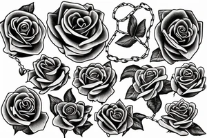 roses & chains tattoo idea