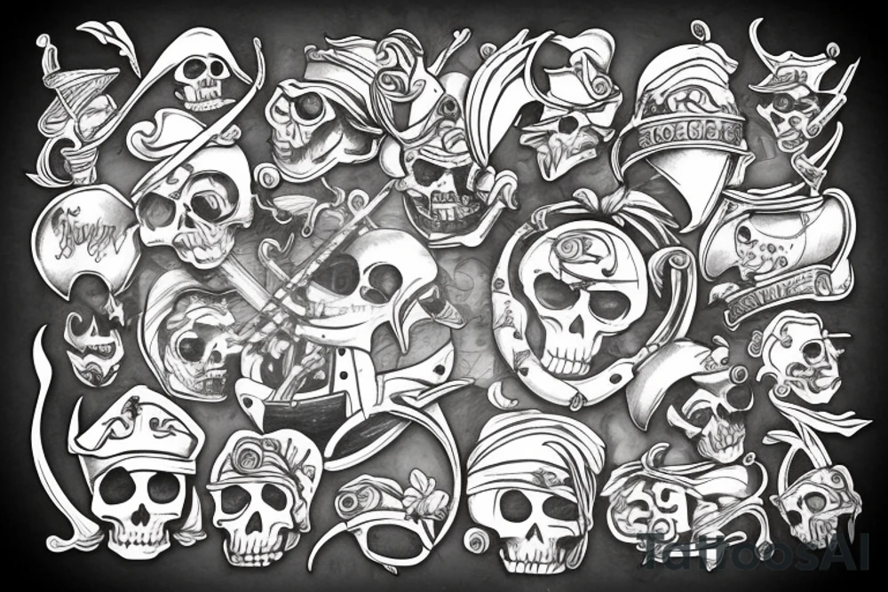 pirate ship tattoo idea