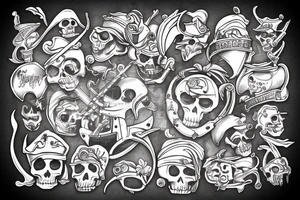 pirate ship tattoo idea