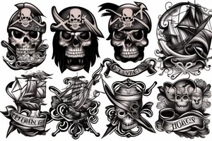 pirate ship tattoo idea