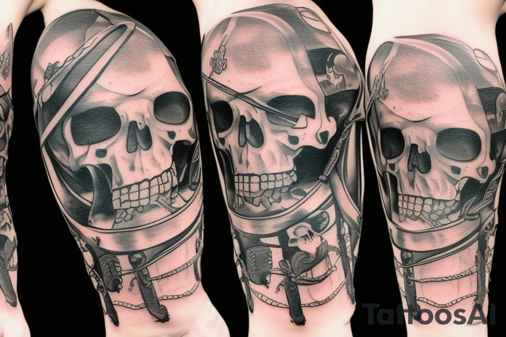 pirate ship tattoo idea