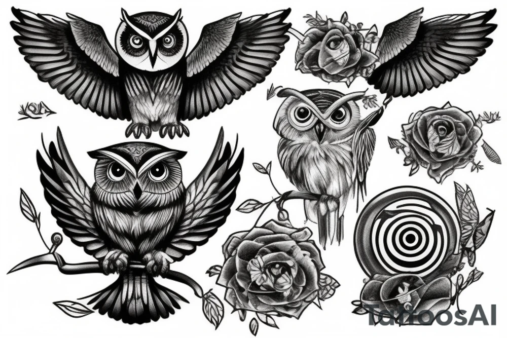 Athena with owl tattoo idea