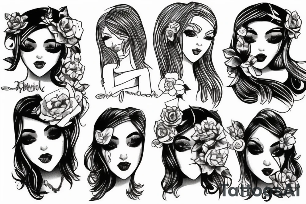 girl tattoo idea