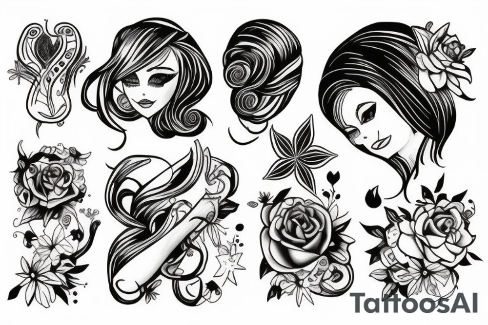 girl tattoo idea
