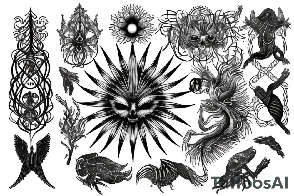 dna spiritual book nature psychedelic tattoo idea