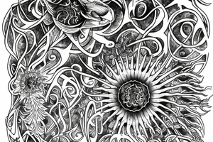 dna spiritual book nature psychedelic tattoo idea