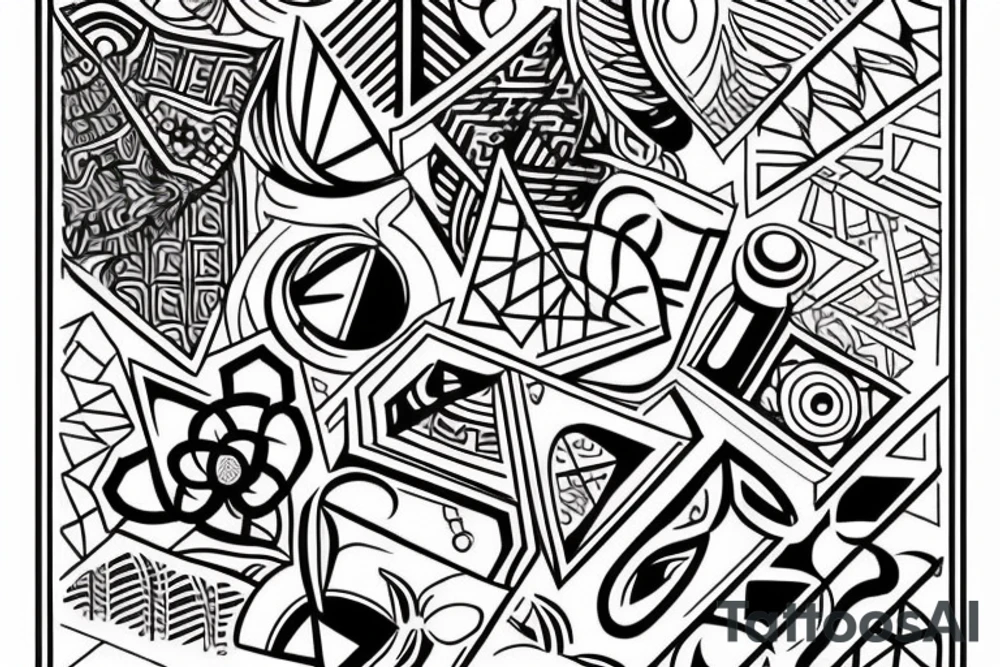 Цветок пион линия полоса tattoo idea