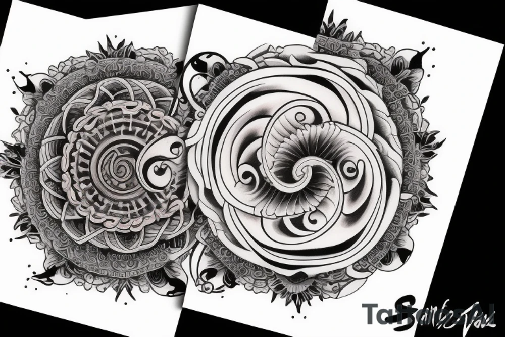 yin and yang sisters tattoo tattoo idea