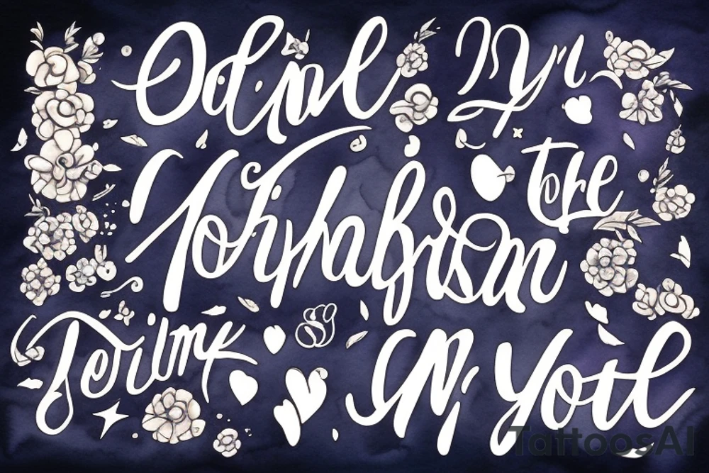 San Francisco landscape with words "see you in the morning" in the sky tattoo idea