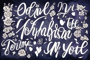 San Francisco landscape with words "see you in the morning" in the sky tattoo idea