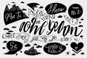 San Francisco landscape with words "see you in the morning" in the sky tattoo idea