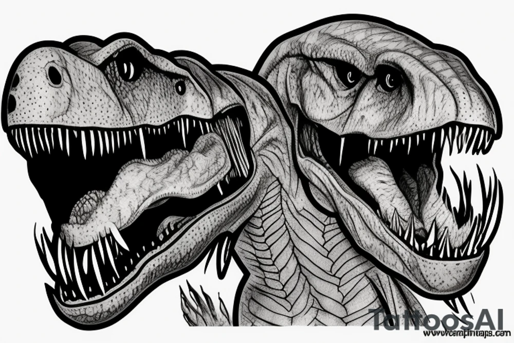 one t rex eating Putin tattoo idea