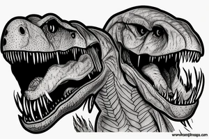 one t rex eating Putin tattoo idea