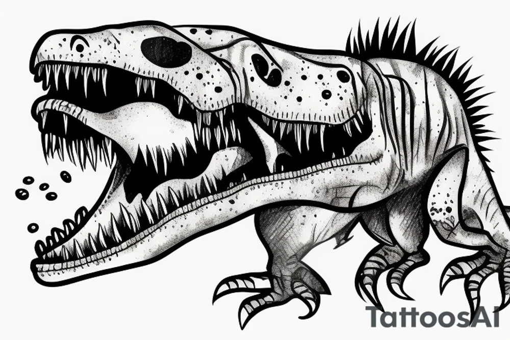 one t rex eating Putin tattoo idea