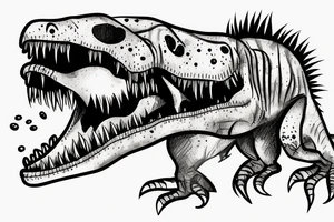 one t rex eating Putin tattoo idea