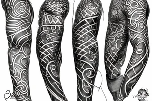 vine sleeve tattoo idea
