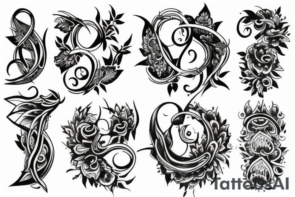 vine sleeve tattoo idea
