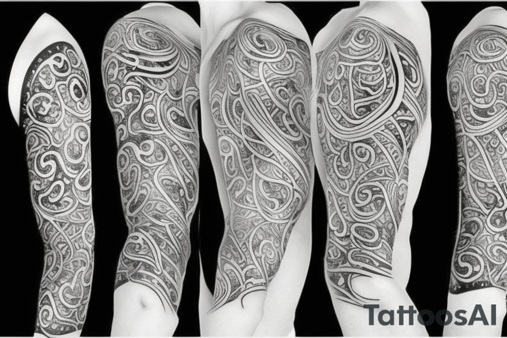 vine sleeve tattoo idea